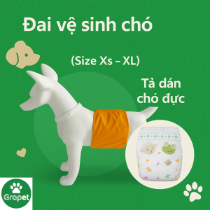 Doremiu- Đai vệ sinh và tã dán chó đực Miếng lót thấm hút dán Bỉm lót tả quấn cho chó đực