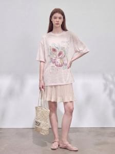 GULILI | Fig Pattern T-shirt and Skirt Set Womens Outfit