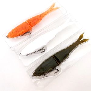 Bộ 3 Mồi Câu Cá Mềm Giả Dạng Cá Con 120mm/170mm Mồi Giả Rung Lắc Chậm Chìm Dành Cho Cá Bass Cá Pike Nước Ngọt Nước Mặn