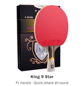729มิตรภาพปิงปองไม้มืออาชีพกษัตริย์9ดาวไม้ปิงปองพายด้วย ALC ใบมีด ITTF ยาง
