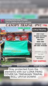 4FTX8FT CANOPY LONA with ROPE RAINCOVER TRAPAL/COVER SA TINDAHAN COLOR RED AFFORDABLE PRICE PERO QUALITY