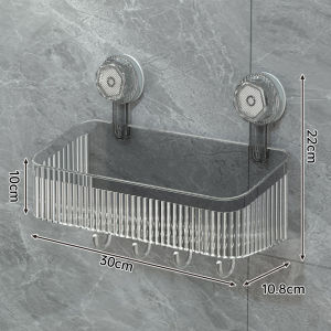 Suction Cup Wall Mounted Rotating Bathroom Storage Rack Punch-free Kitchen Spice Storage Rack Multi-purpose
