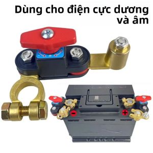 Công Tắc Ngắt Kết Nối Ắc Quy Ô Tô 12-24V Khớp Nối Xoay Hai Chiều Chống Ngắt Mạch Chống Rò Rỉ