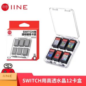 Transparent Acrylic Storage Box for NS Game Cards High-Precision Magnetic Absorption Base Dustproof Cover Crystal Protection