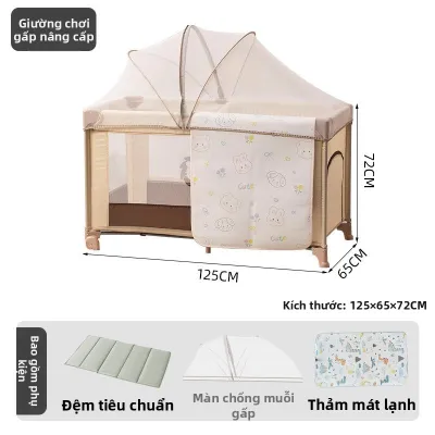 CHIZHIDU | Giường Em Bé Đa Năng Gấp Gọn Di Động