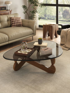 FWTDF | Compact New Minimalist Glass Tea Table