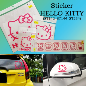 Sticker HELLO KITTY Size Small Medium Large Long Tampal Luar