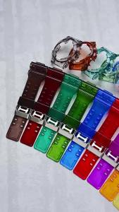 Strap + Case for Casio G-Shock GA-100/110/120 GD-100/110/120 GAX-100 GLS-100 Men Women Transparent Silicone Watch Band Bracelet