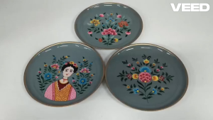 Traditional Hand-Painted Steel Decorative Plate | Indian Art Wall & Table Décor | Assorted Designs (Size - 11 Inch | 400 g | Pack of 1 Pc)