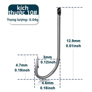 Bộ 50 Móc Câu Cá Có Gai Cán Dài 9KM Bộ 50 Móc Câu Mồi Giun Nước Mặn OShaughnessy Dùng Cho Câu Cá Trên Thuyền Biển Thép Carbon Cao Cấp