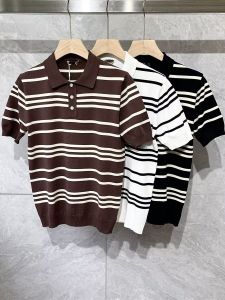 Áo Thun Polo Cổ Polo Tay Ngắn Mùa Hè Cho Nam Áo Thun Dệt Kim Mát Mẻ Thời Trang Công Sở Thường Ngày Áo Thun Cổ Polo Thoáng Khí