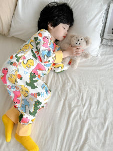 Spring 2024 Vitality Adorable Baby Girls Sleeping Bag Boys Soft Breathable Jumpsuits Infant Childrens Fun One-Piece Pajamas