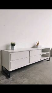 TV Cabinet ~ Best BARROS 6ft TV Cabinet with Metal Frame Leg (TV 8024)