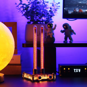 Douk Audio VU9 Pixie Tube Sound Level Meter Ref to Retro Nixie Tube Audio Spectrum w/MIC Pickup