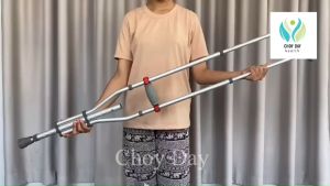 ไม้ค้ำยัน KangYO ไม้เท้าค้ำยัน คุณภาพสูง ไม้ค้ำยันรักแร้ อลูมิเนียม ปรับได้ทุกขนาด 98-158cm ใช้กับผู้ป่วย ขาหัก