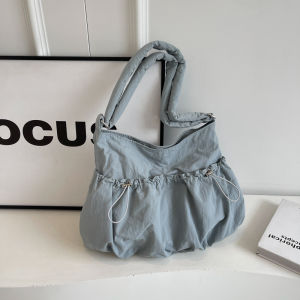 New Arrival Minimalist Ruched Fashionable Personality Bag Womens Nylon Retro Crossbody Bag Womens Casual Easiest for Match Shoulder Bag Womens Bag