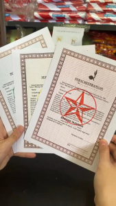 Sertifikat bintang tahunan pramuka 20pcs