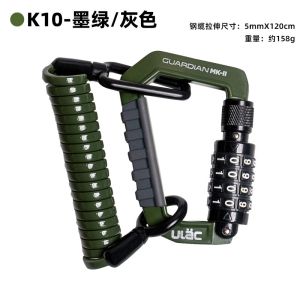 Portable Mini ULAC Password Lock for Bicycle Helmet Luggage Bag Cable Lock Sports And Entertainment Brand New Condition