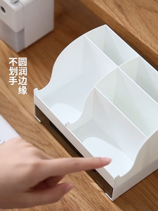 FYBEE Desktop Storage Box With Drawer Desk Organizer Desktop Stationery Organizer Pencil Pen Holder Office School Supplies Desk Storage Boxes For Pen Jewelry Makeup