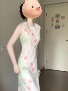 CHANGTONG | Gentle Style Elegant Floral Print Fitted Sheath Dress Summer