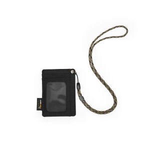 Ultra-Thin Cordura 1680D Ballistic Nylon Card Holder License Driving Document Case Work ID Badge Lanyard Youth Mens Fashion