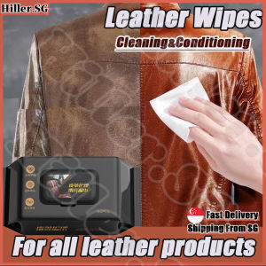 🔥SG stock🔥 𝟴𝟬𝗽𝗰𝘀/𝗽𝗮𝗰𝗸 Leather wipes / Leather cleaner / Leather bag cleaner / Car leather wipes / Leather sofa cleaner / Leather shoe cleaner / Leather conditioner 皮革清洁湿巾