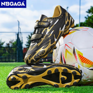 NBGAGA | Kids Soccer Shoes School Football Boots Professional Cleats Grass Training Sport Footwear Boys Outdoor Futsal Soocer Boots 28-38