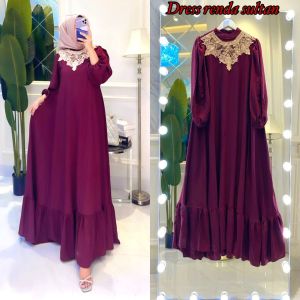 O Daster Renda Sultan Gamis Renda Sultan Daster Renda Gamis Shakilla Premium Gamis Jumbo Gamis Busui