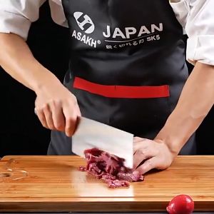 7pcs Kitchen Knife Set Japan Original with Holder Sharpener Stainless Steel Chef Butcher Knife Non-Stick Cleaver Knife Scissors for Kitchen Ware Utensils Cooking Set Tools