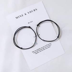 Gelang Couple Persahabatan atau Pasangan Minimalis / Simple Bracelet Cube Series / Gelang Initial / Gelang Kekinian / Gelang Tali Simple Tipis / Tiny Bracelets Couple / Gelang Tali Korea Waterproof dan Tahan Lama