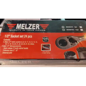 Kunci sok set 8 - 32 mm 24 pc Melzer - Box besi 6 point