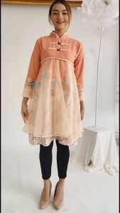 ANISA TUNIK PIAS KOIN BATIK ORGANZA BAJU LEBARAN 2023 | DRESS BAJU KONDANGAN MEWAH