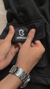 BRIGO One Set Hoodie STAR Bordir Timbul 3D dan Celana Cargo II Setelan Sweater Hoodie + Celana Cargo Bahan Fleece Gramasi 280