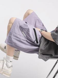 Summer Outdoor Mens Basketball Shorts Zipper Pocket Quick Dry Workwear Fashionable Brand Loose Fit Youth Popular Straight Leg