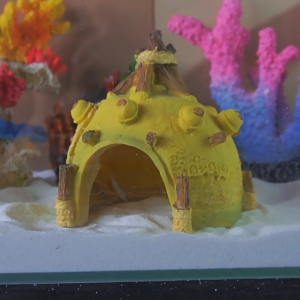 Hiasan Aquarium YELLOW TENT - Miniatur Ornament Pajangan Fishtank Diorama Aquascape Ikan Akuarium