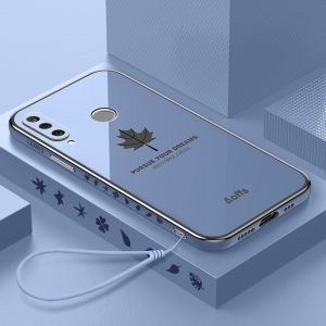 Huawei P30 Lite Youth Edition Silicone Phone Case Full Cover Anti-Fall Simple Soft Shell Mens Womens Tempered Glass Back