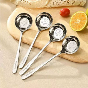 YESPERY 4Pcs Cartoon Capybara Spoons Kids Feeding Spoon Child Cutlery Flatware Stainless Steel Spoon Kitchen Dinnerware