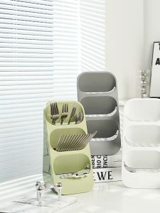 Kitchen Cutlery Storage Box Drain Rack Chopsticks Holder Tableware Organizer Spoon Fork Separation Box Drawer Container Home Use