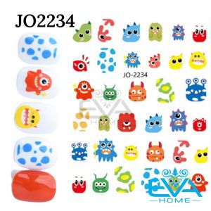 Decal Dán Móng Tay 3D Nail Sticker Hoạ Tiết Hoạt Hình Quái Vật Monster JO2234