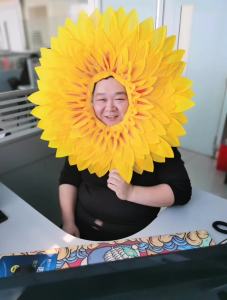 Sunflower Headgear Funny Performance Props Sunflower Hat Hood For Dance Party Festival Games Kids Teens Adults Costume Accessory
