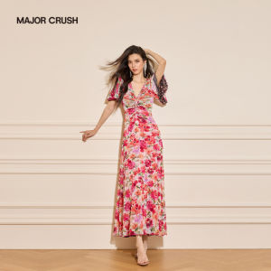 French Style Summer Reversible Print Dress