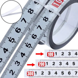 1/3M Self-Adhesive Measuring Tape Durable Metric Scale Strip Rust-Proof Ruler with Adhesive Backed Metal Cuttable Measuring Tool