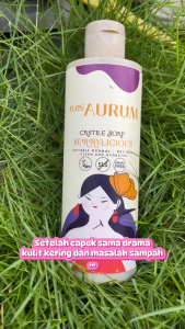 Flos Aurum Berry Castile Soap 250ml – Sabun Zaitun | Sabun Natural | Sabun Mandi Cair Non SLS | Sabun untuk Kulit Kering & Sensitif