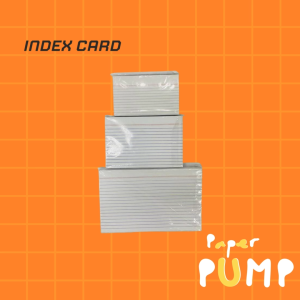 Paper pump White Index Card 1/2 1/4 1/8