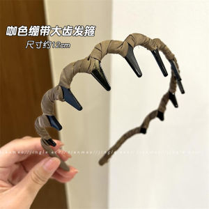 Trendy 2025 New Fabric High Top Big Wave Hairband Face Wash Anti-Slip Hair Clip Hairband Fresh out Fashion Korean Style