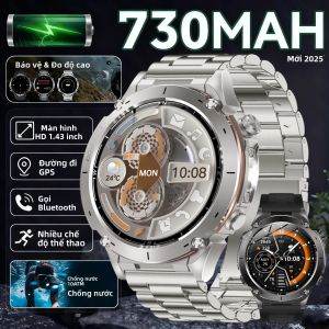 Đồng Hồ Thông Minh Quân Sự T-Rex3 Dành Cho Nam Giới Pin 730mAh Bền Bỉ Tích Hợp GPS La Bàn Máy Đo Độ Cao Khả Năng Chống Nước 10ATM Hỗ Trợ Gọi Bluetooth Theo Dõi Sức Khỏe Đồng Hồ Thể Thao