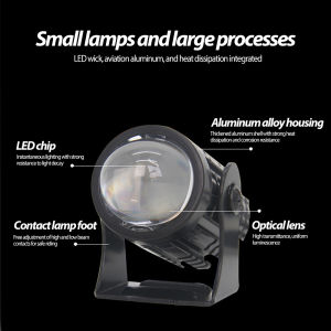 Motorcycle Driving Light LED Aluminum Dual Color Spotlights Projector Lens Headlight Work Fog Lamp ATV Moto Accessories