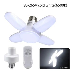 Bóng Đèn LED E27 85-265V Có Thể Gập Lại Với Bộ Hẹn Giờ & Điều Khiển Từ Xa Cho Phòng Ngủ Xưởng Nhà Kho Gara Công Suất Cao 2700K~6500K