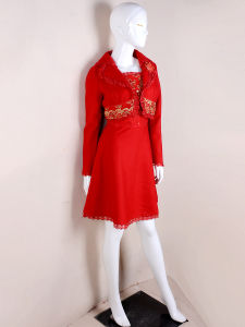 Vintage Bridal Inventory Wool Dress 2-Piece Set