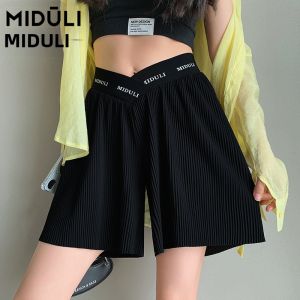 MIDULI | Pregnant Women Loose Wide Leg Short Pants